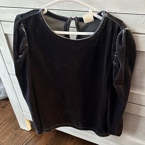 Gap Baby Black Velour Top Size 4